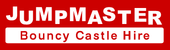 Jumpmaster Bouncy Castle Hire logo. 